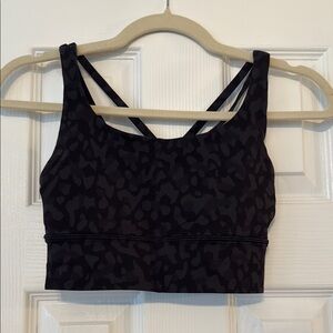 Lululemon Black cheetah Racerback Sports Bra